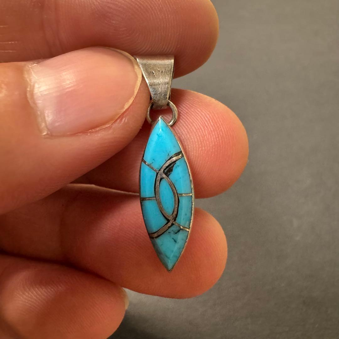 TT刻印 NAVAJO】ターコイズ インレイ ペンダントトップ - メルカリ