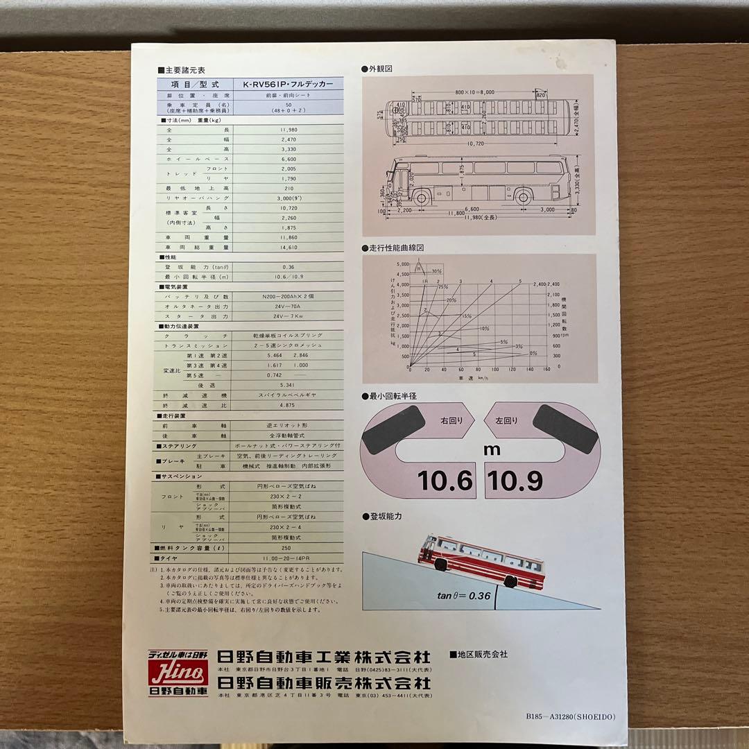 s*e様 希少！日野 K-RV561P フルデッカー カタログ - メルカリ
