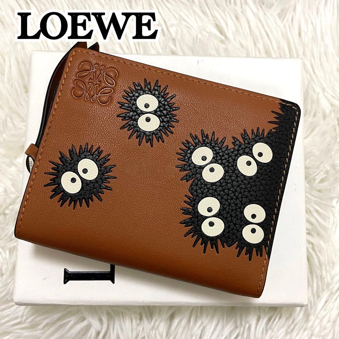 未使用級✨付属完備✨ロエベ 二つ折り財布 ジブリ トトロ まっくろくろ