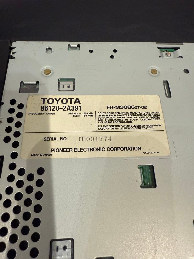 トヨタ JZX100 ツアラー 純正 デッキ オーディオ 86120-2A391 - メルカリ