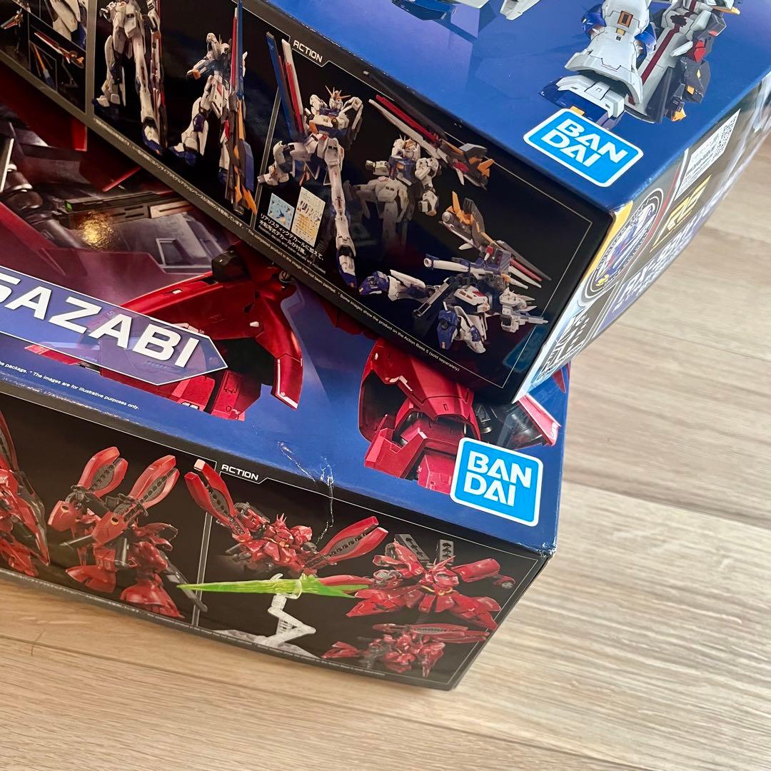 ららぽーと福岡限定 SIDE-F RG ff νガンダム サザビー 台座　セット