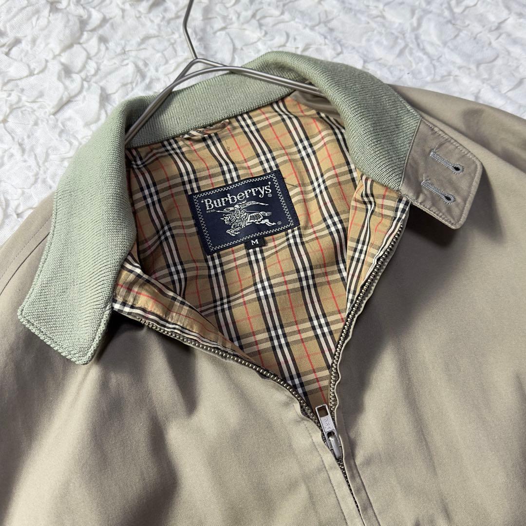 90S】 バーバリー ハリントンジャケット G9 ノヴァチェック タン 短丈