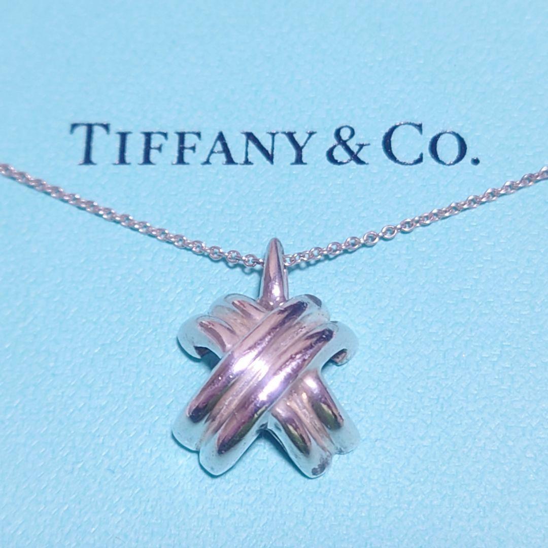 極美品 ティファニー ネックレス シグネチャークロス シルバー 925