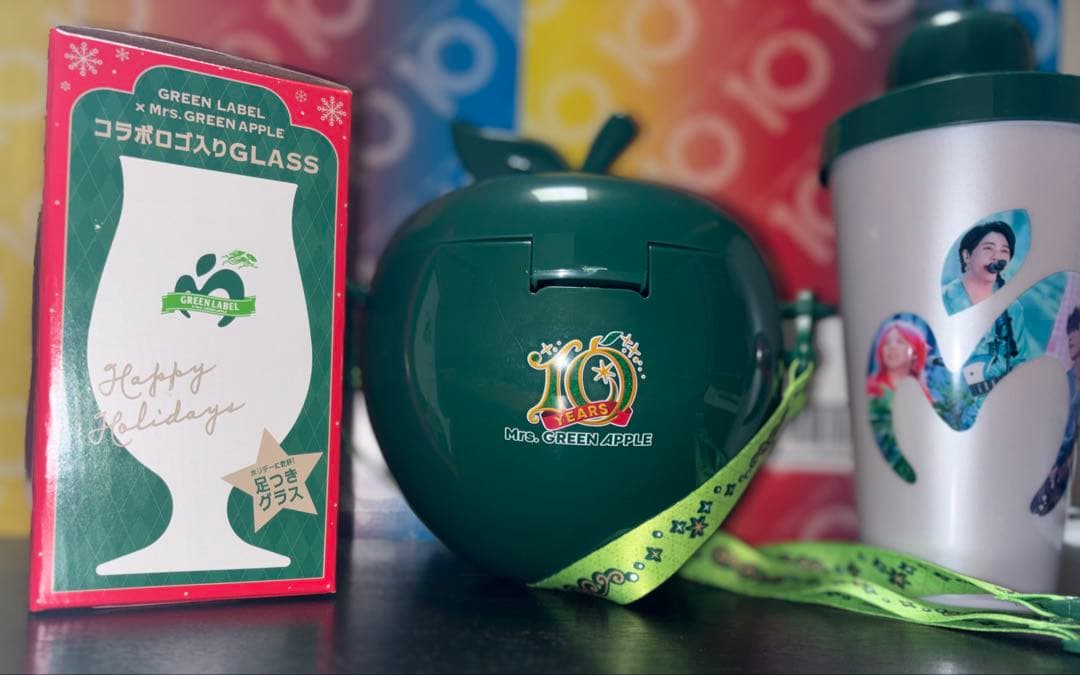 ★新品Mrs. GREEN APPLE ポップコーンバケット、タンブラー、グラス