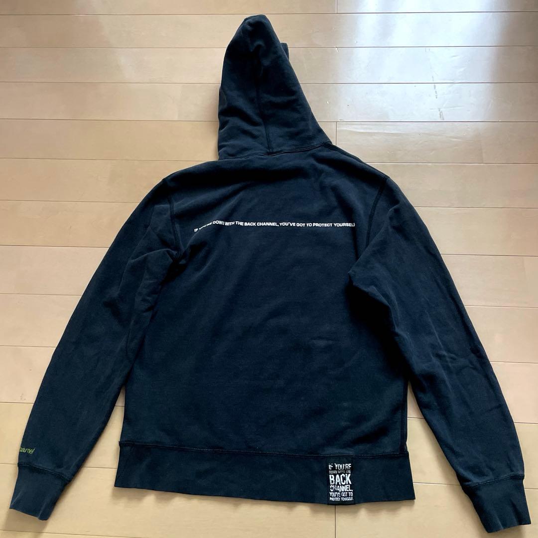 初期！BackChannel ブラックパーカー フード付きBOX LOGOニトロ - メルカリ