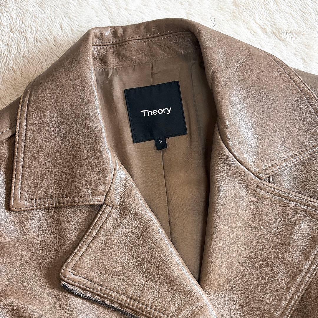 theory セオリー ライダースレザージャケット S 羊革 - メルカリ