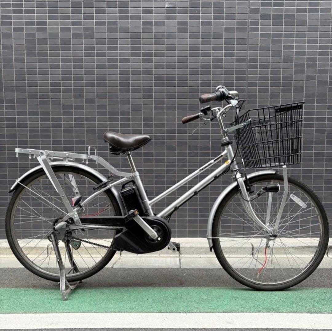 電動アシスト自転車 シルバー バスケット付き - メルカリ