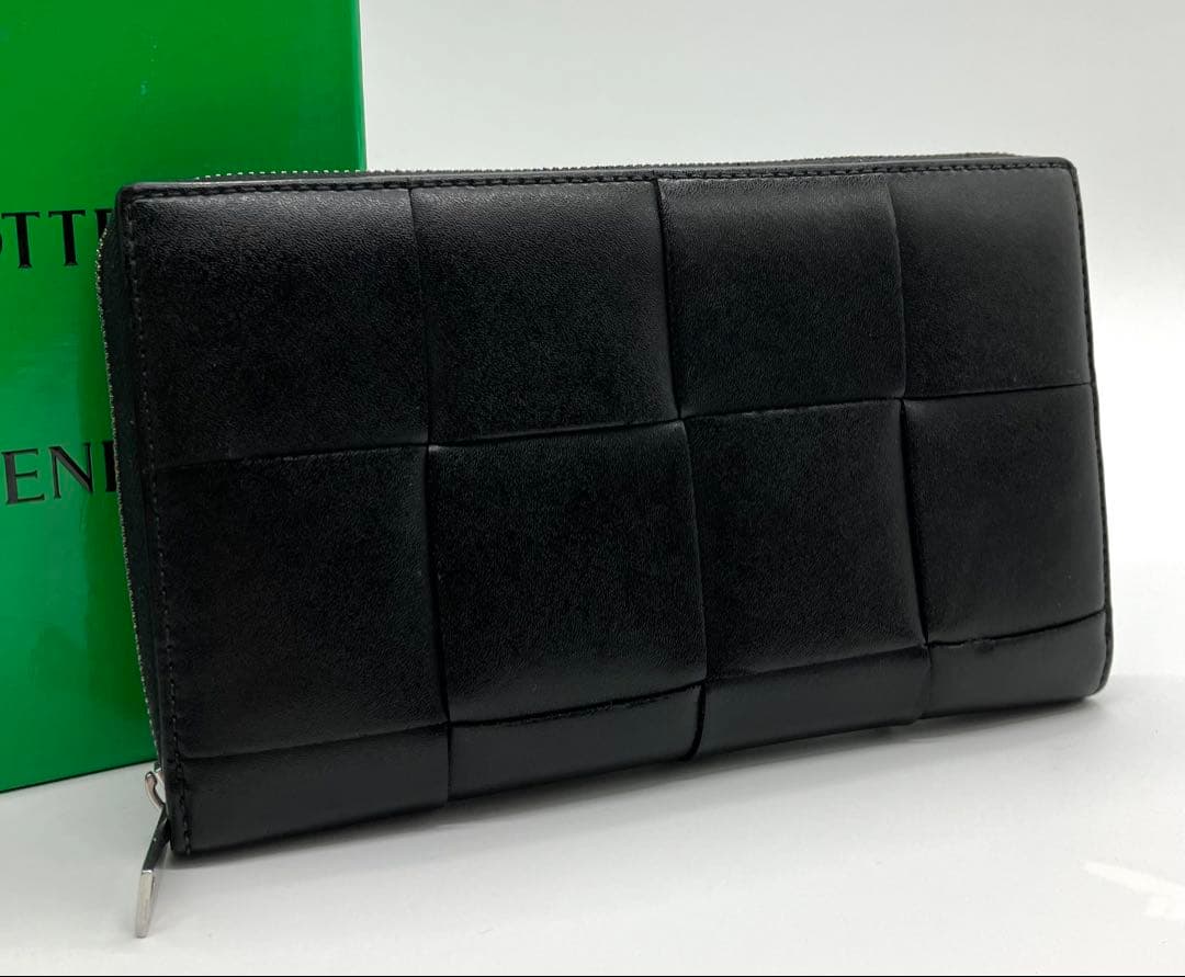⭐️ 極美品 ボッテガ ヴェネタ カセット ラウンドファスナー 長財布 ブラック BOTTEGA VENETA（ボッテガ・ヴェネタ） 超美品 ボッテガ ヴェネタ