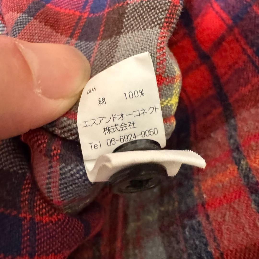 D.C.WHITE IVY B.D.Tartan RED M チェック シャツ