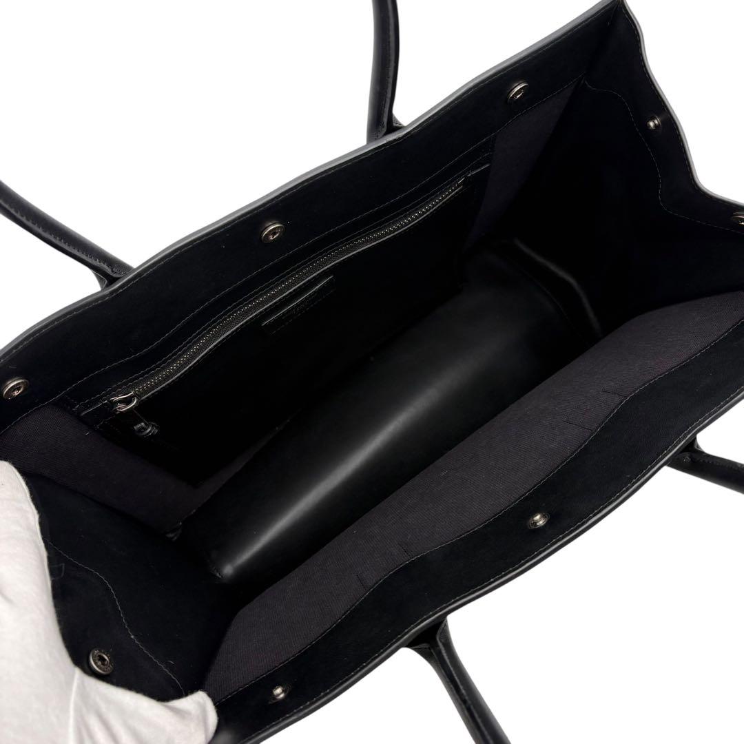 6269 美品 サンローラン リヴゴーシュ レザートートバッグ ブラック