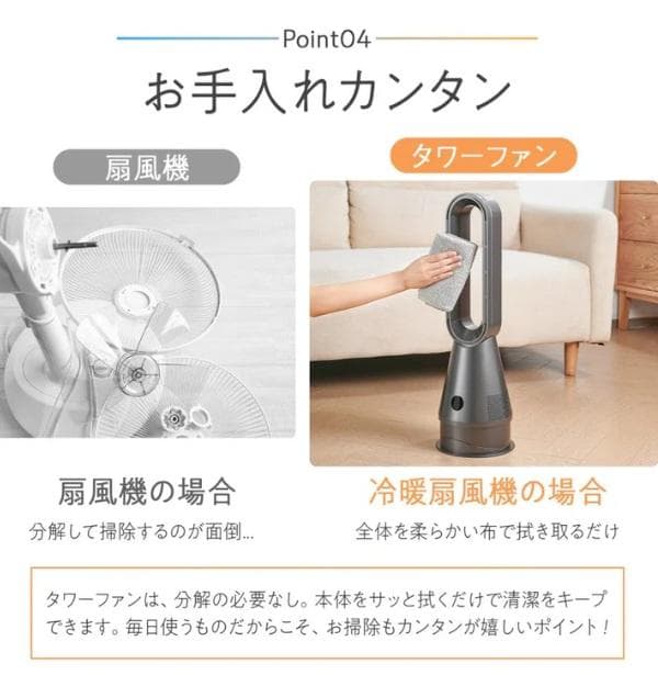 冷暖扇風機 2.0WH ホワイト