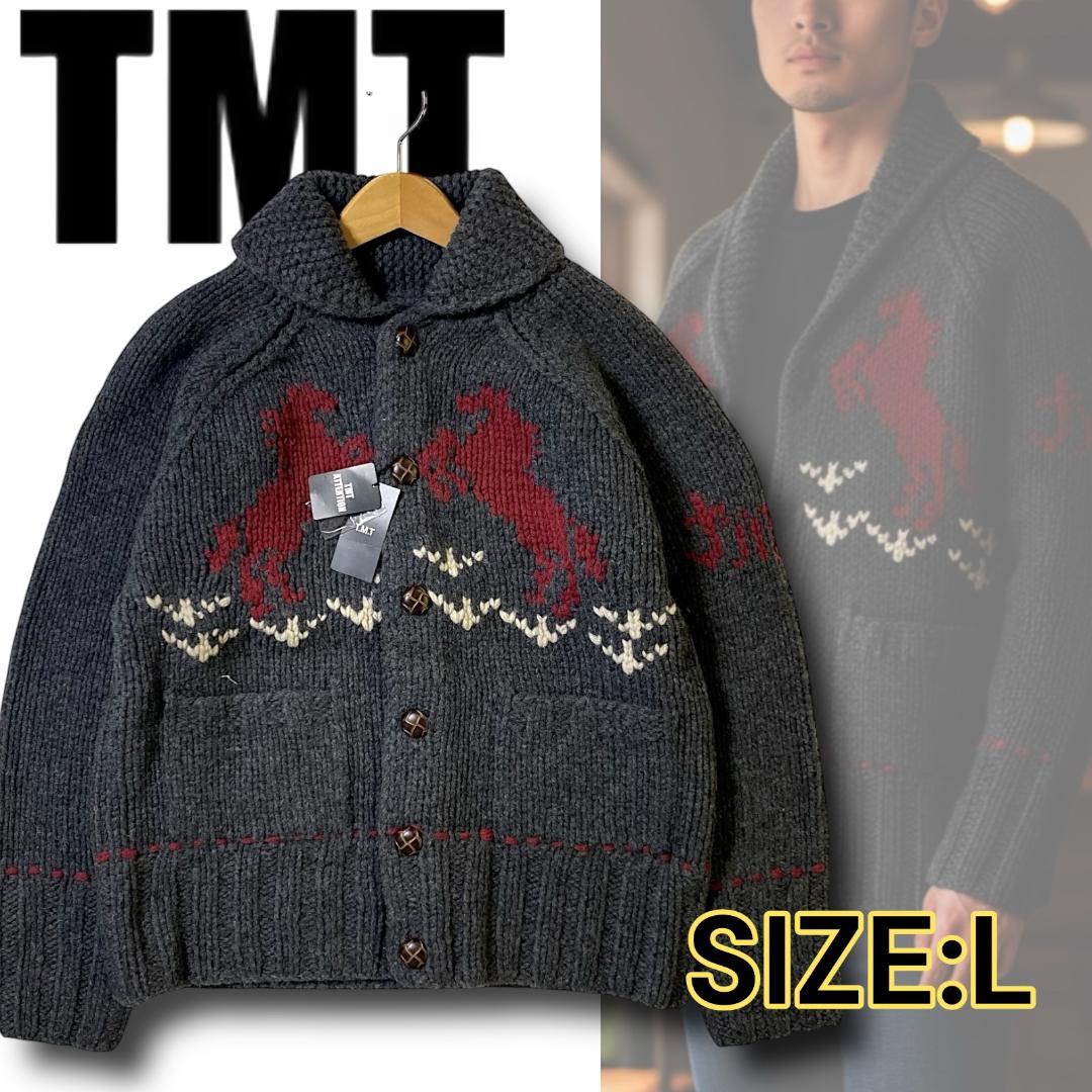 L 定価6600円 TMT カウチンニット カーディガン ニットブルゾン 黒 2026年最新】カウチン TMTの人気アイテム - メルカリ