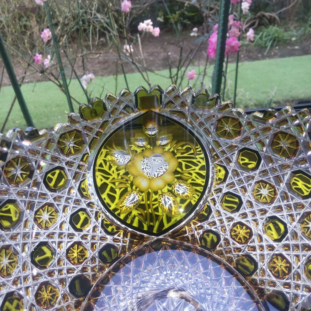 新春セール美品❗️箱付きマイセン クリスタル オリーブグリーン 花瓶