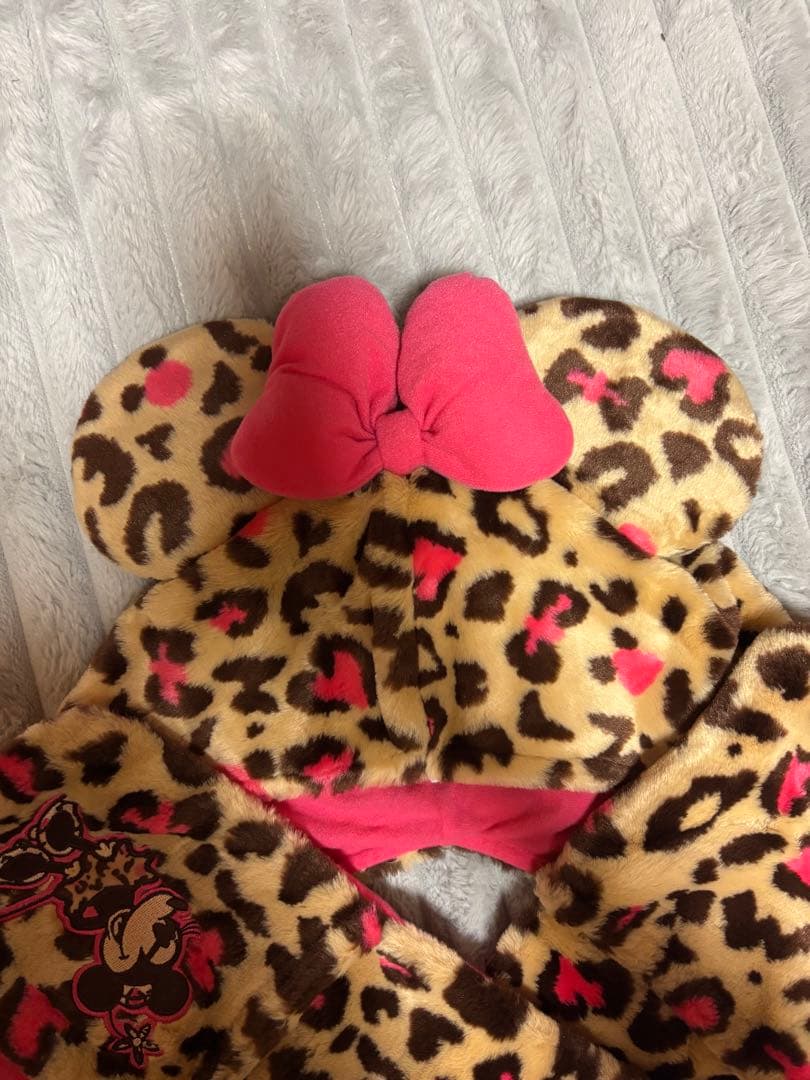 ミニーマウス ヒョウ柄 キャップ