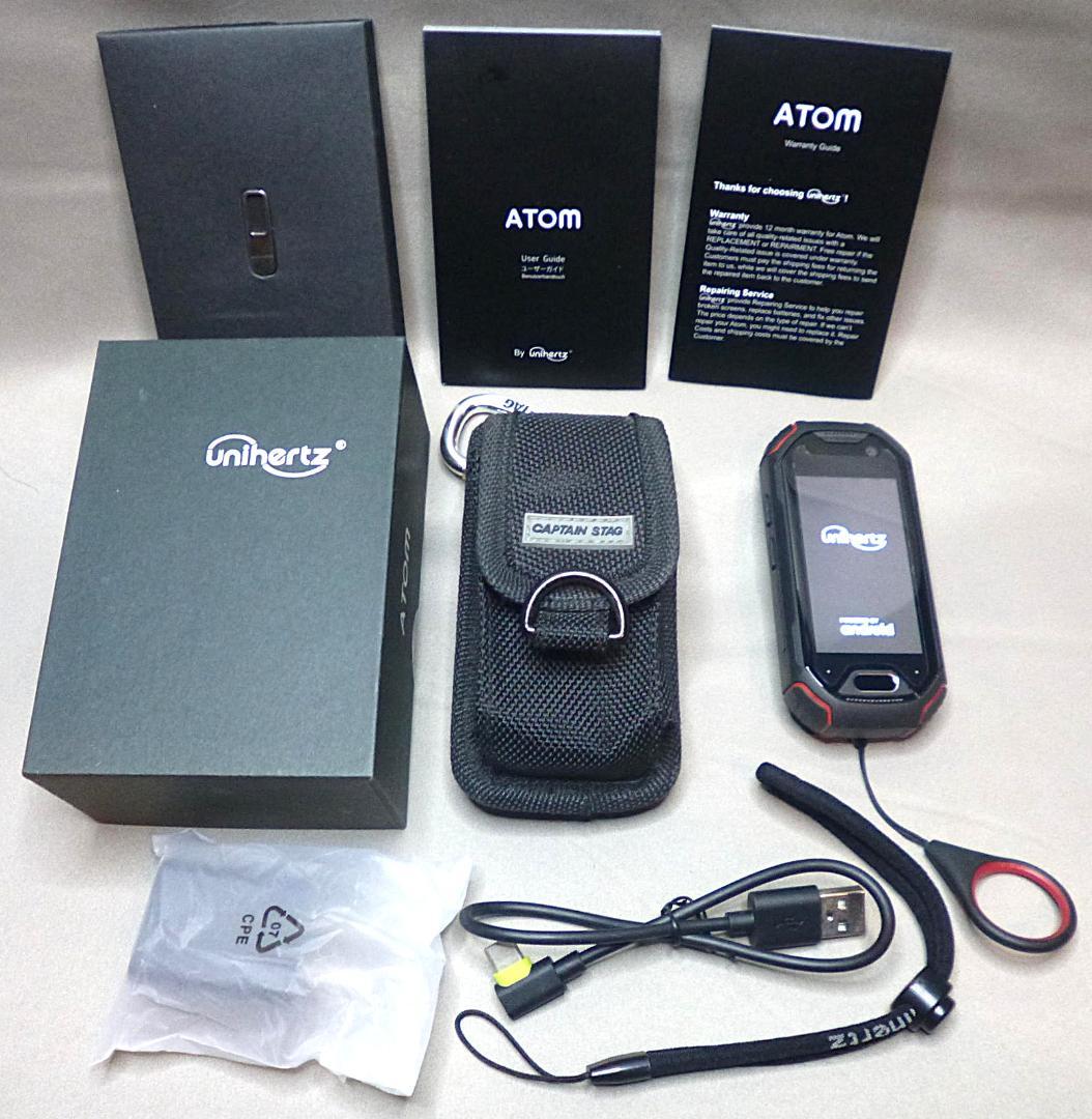 Unihertz ATOM 極小2.45インチ SIMフリー ポーチ等おまけ Unihertz Atom - 2.45インチ画面の最小の頑丈なスマートフォン