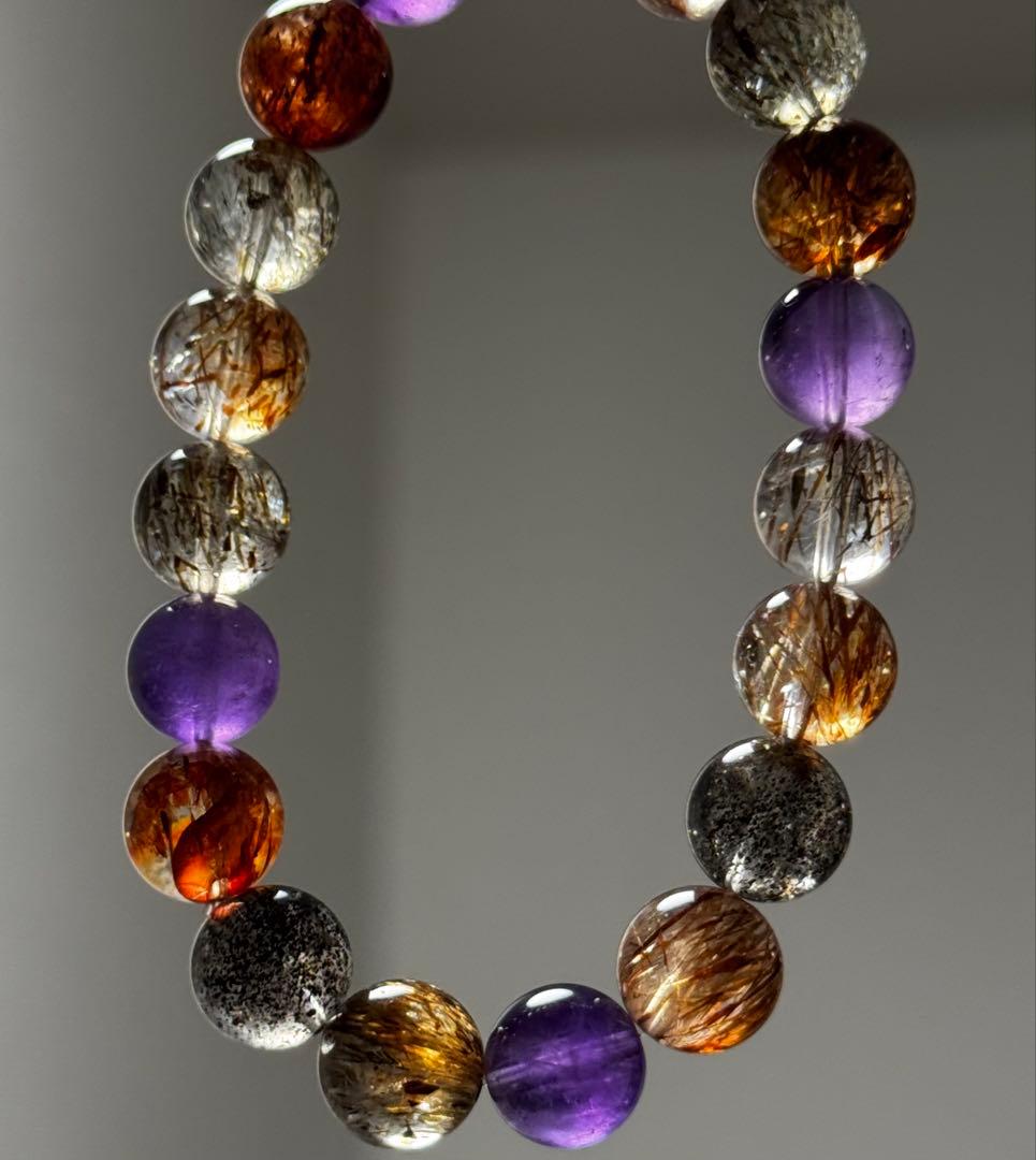 天然スーパーセブンブレスレット　10.5mm＋　♯1