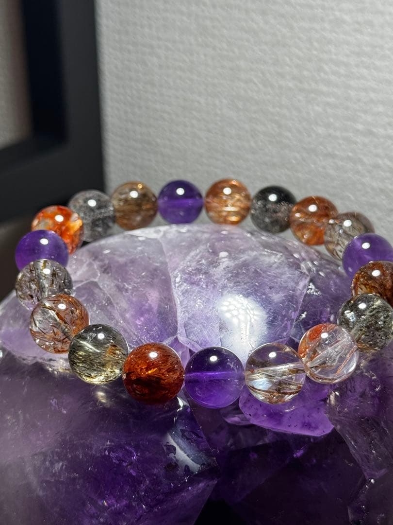 天然スーパーセブンブレスレット　10.5mm＋　♯1