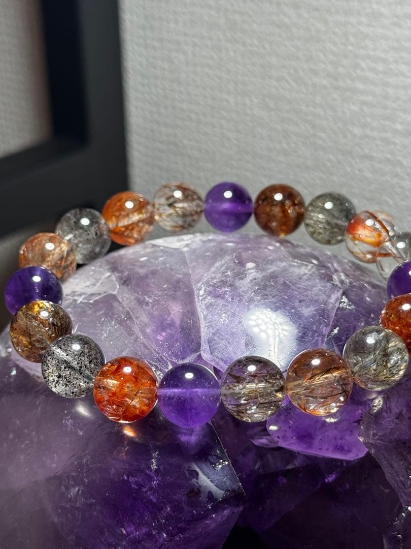 天然スーパーセブンブレスレット　10.5mm＋　♯1