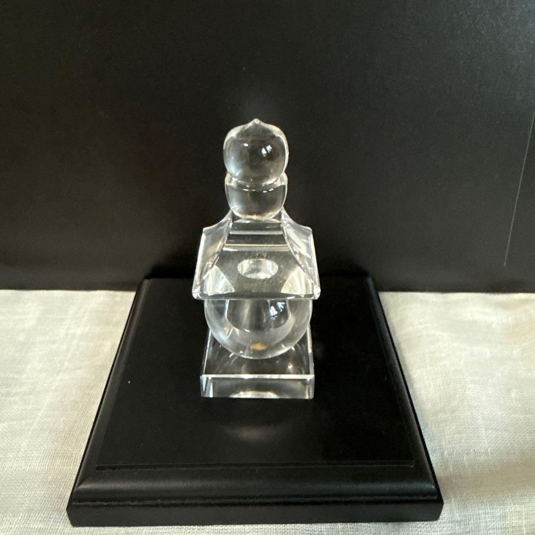 五輪塔 天然水晶 美術工芸品 伝統工芸品 証明書付き 風水 山梨県水晶