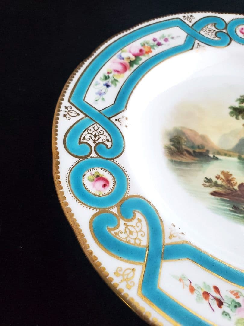 19世紀後半頃 ハンドペイントの絵皿 B 19世紀後半頃 ハンドペイント
