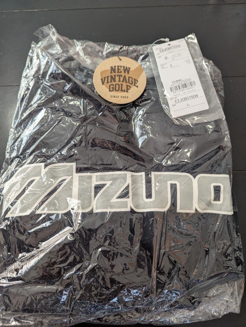 Mizuno NEW VINTAGE GOLF スエット ブラック NEW VINTAGE GOLF MIZUNO logo スウェット|E2JCB070|アウター|ゴルフ