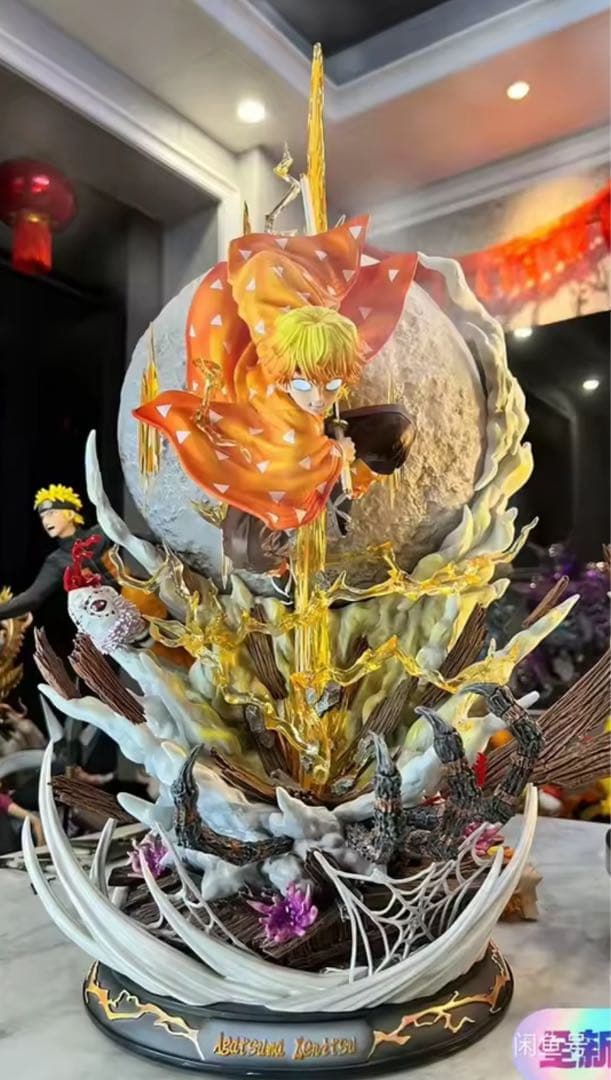 我妻善逸鬼滅の刃 フィギュア LEDライト付き 約51cm Amazon | TAMASHII NATIONS フィギュアーツZERO 鬼滅の刃 我妻善逸 -雷