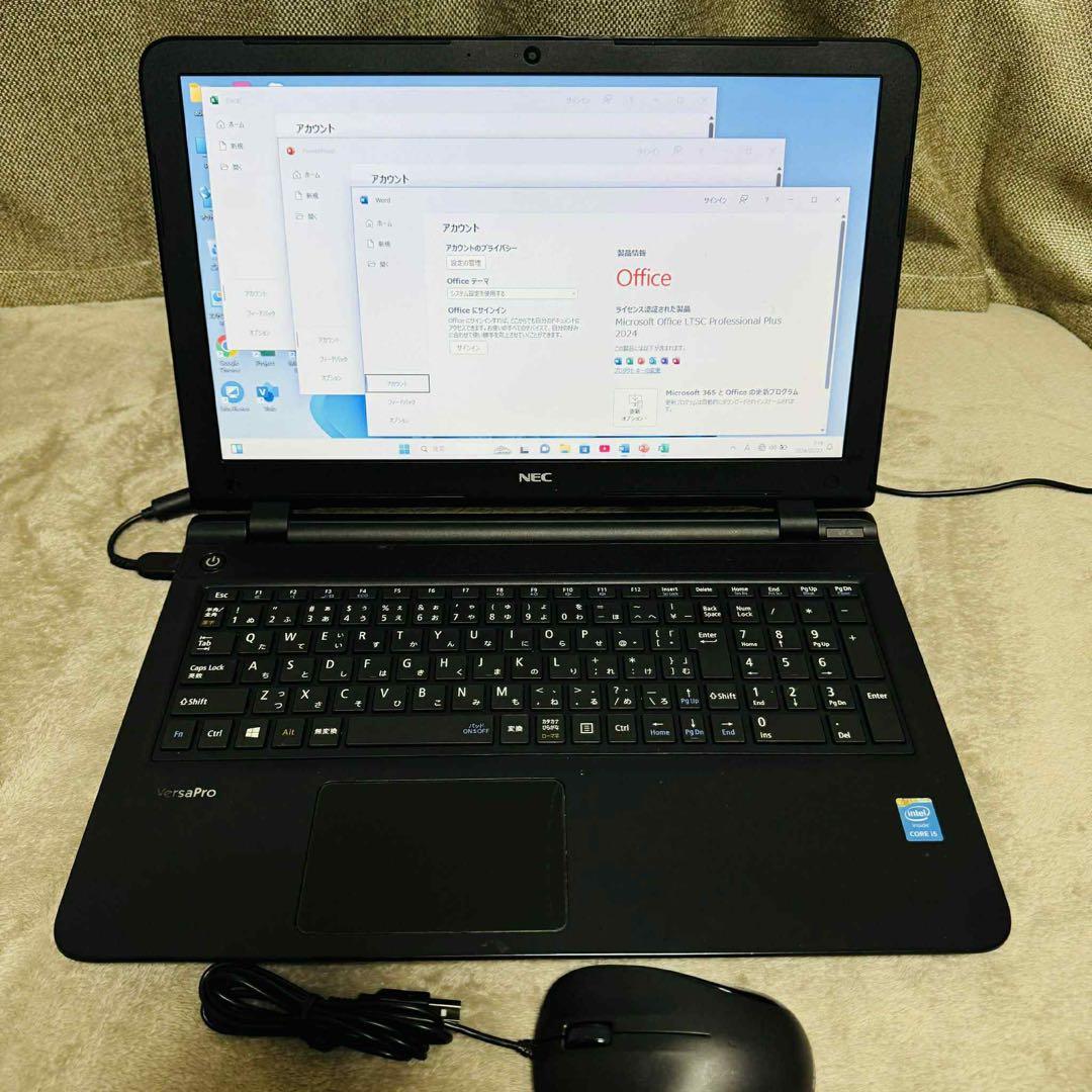 S274 NECノートパソコン i5メモリ8G高速Windows11オフィス付き - メルカリ