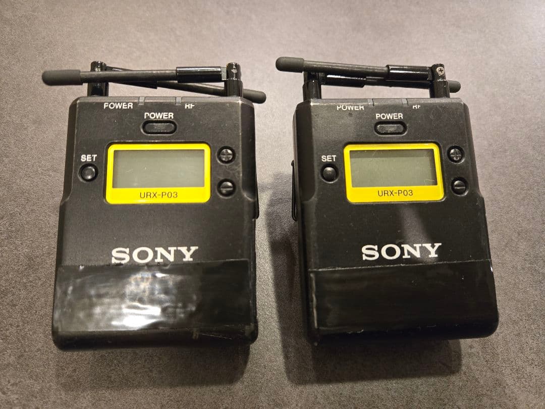 【SONY】ワイヤレスシステムマイクロフォンURX-P03×2台 SONY】ワイヤレスシステムマイクロフォンURX-P03×2台 SONY】ワイヤレス