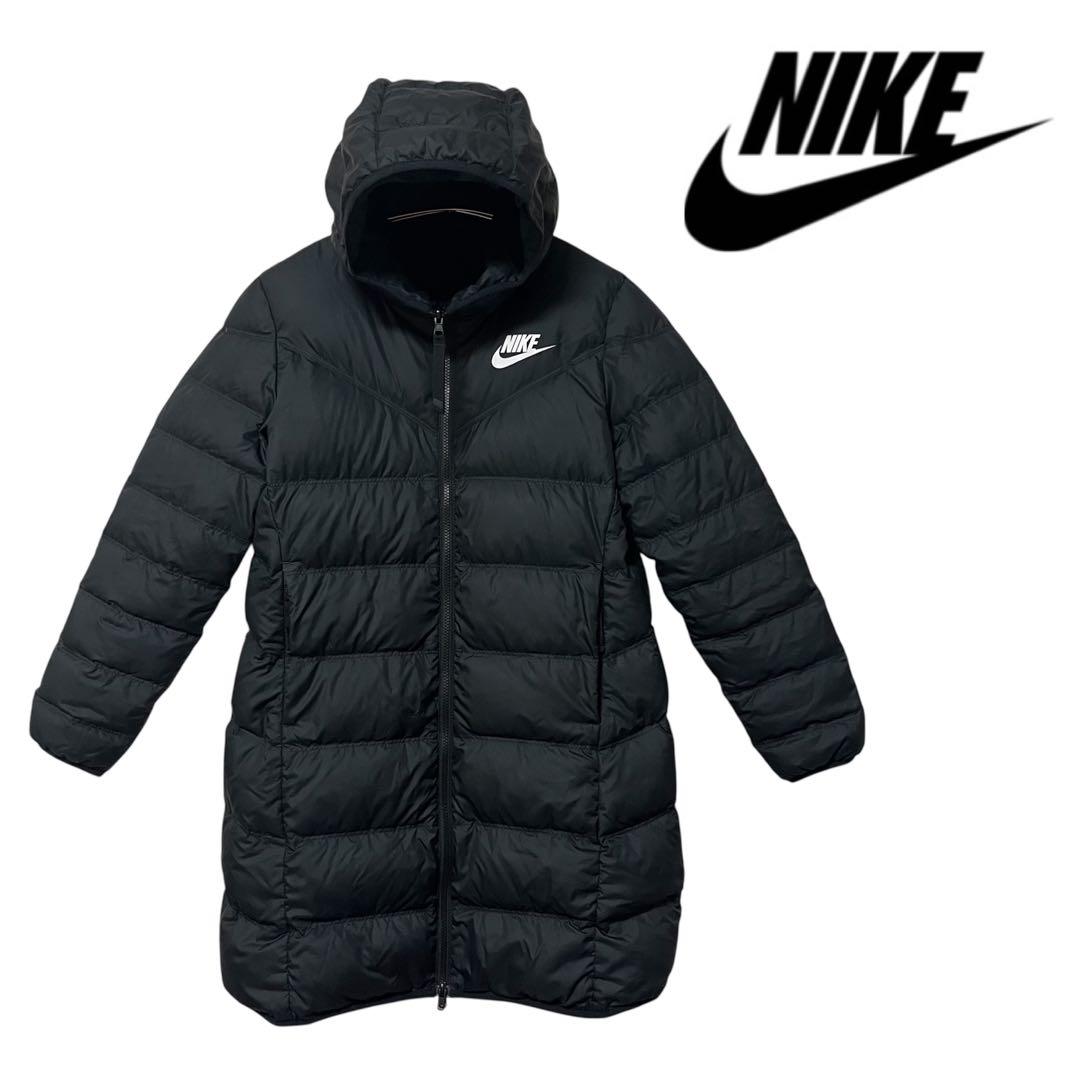 美品】NIKE ナイキ リバーシブル ベンチコート レディース 黒 白 M