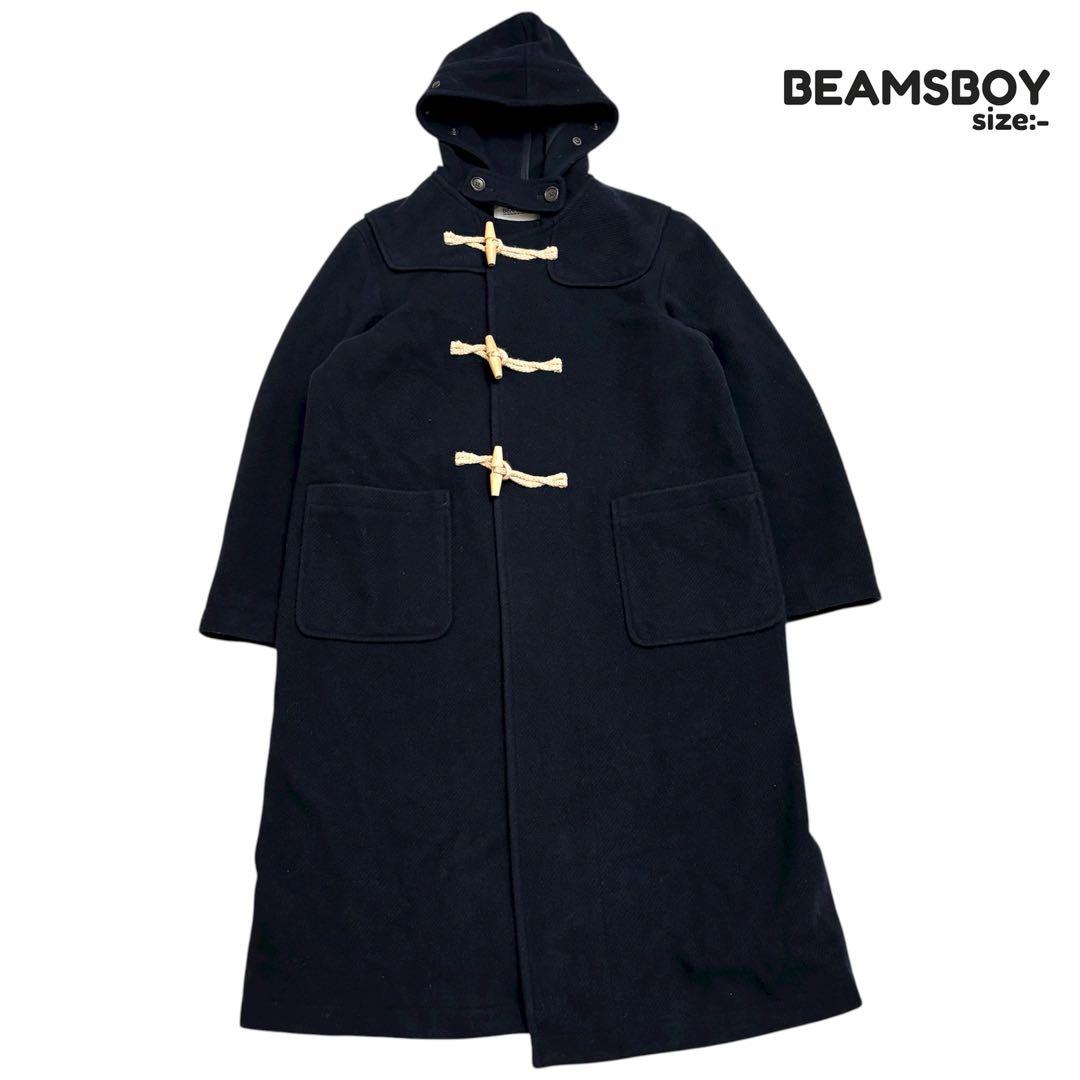 BEAMSBOY ビームスボーイ モッサーロングダッフルコート ネイビー BEAMS BOY（ビームスボーイ）の「モッサー ロング ダッフルコート