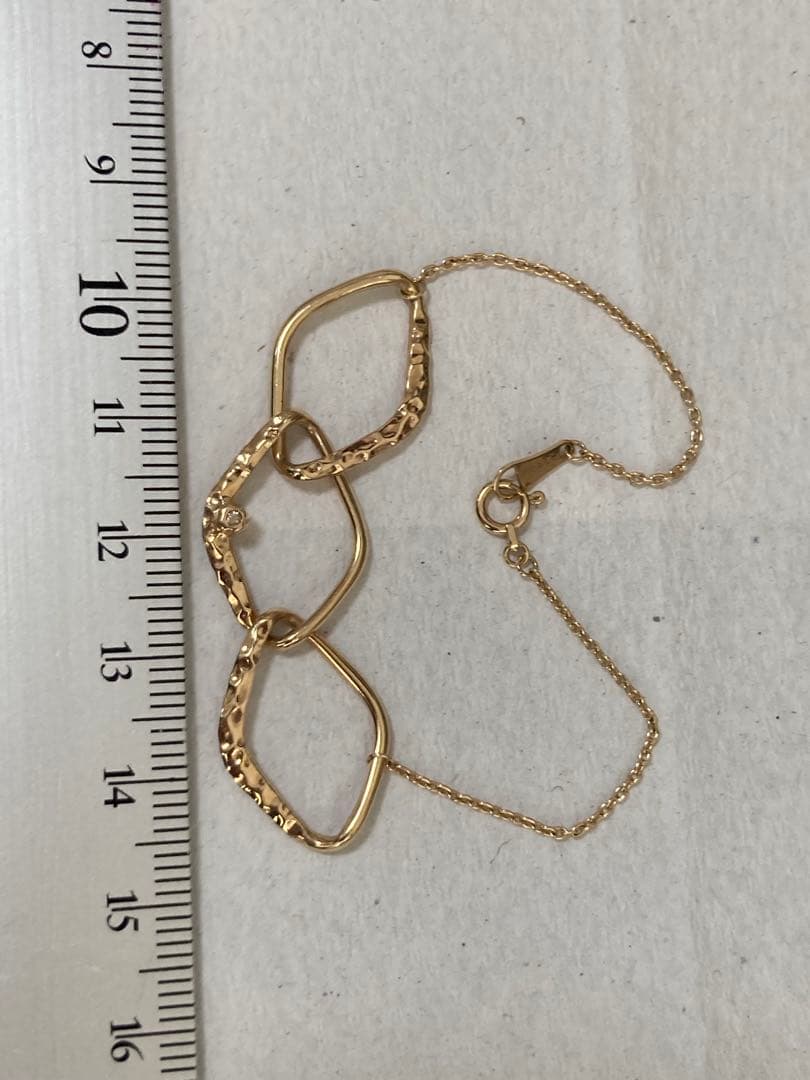 アガット　k10 ダイヤモンド　ブレスレット　2.98g