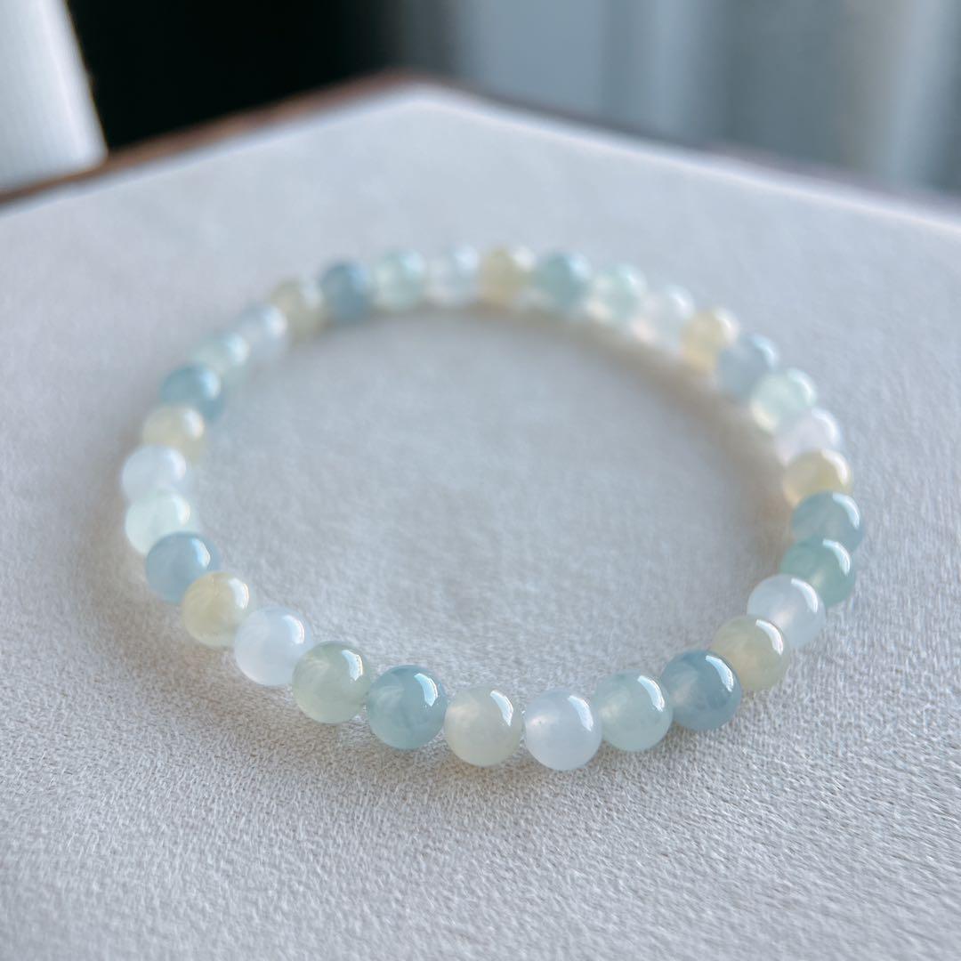 天然ミャンマー産本翡翠ブレスレット 16cm - メルカリ