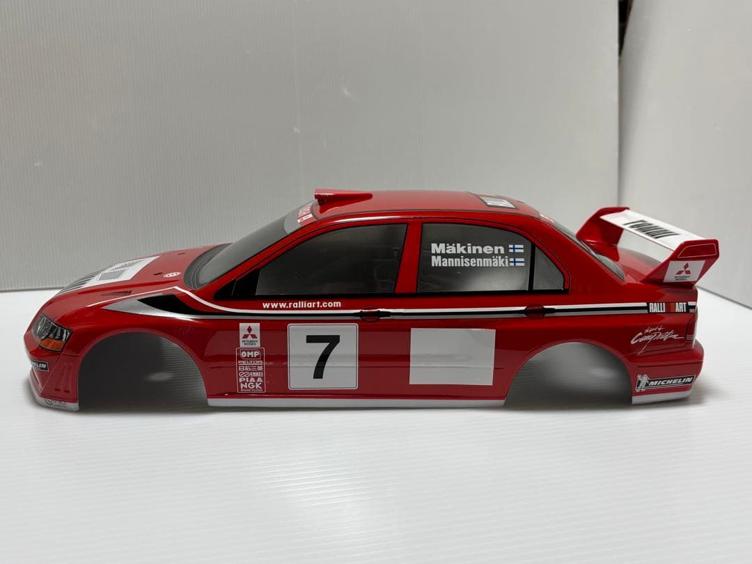 タミヤ 1/10 三菱ランサーエボリューションVII WRCボディ