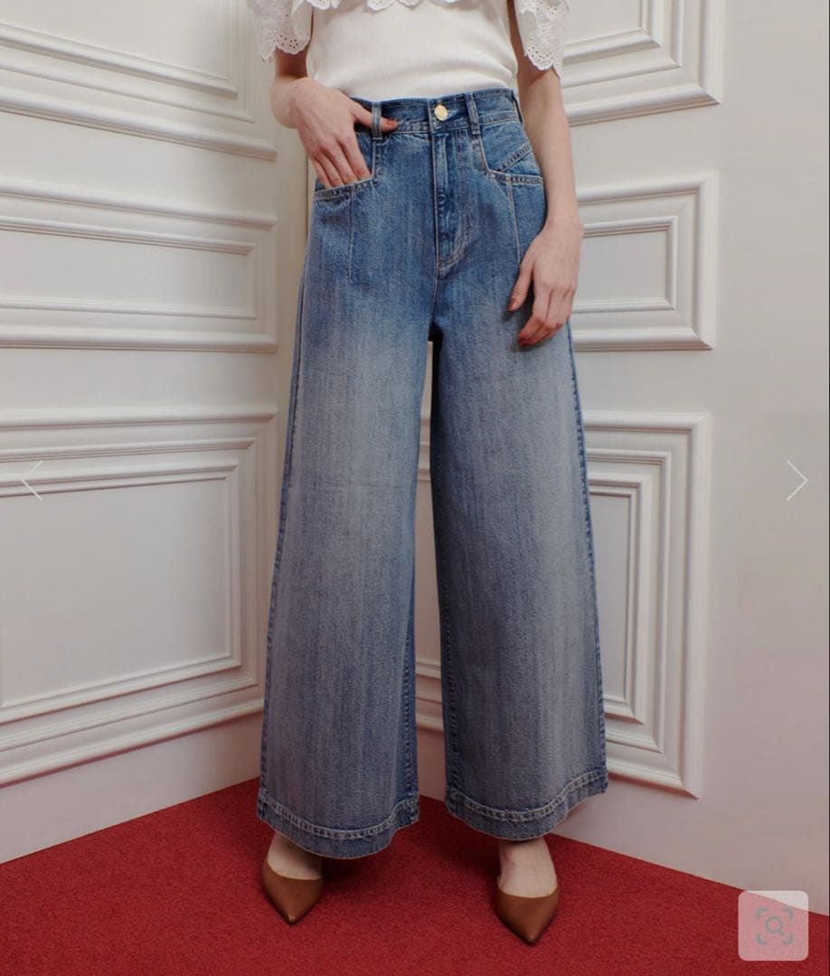 LOULOU WILLOUGHBY デニムバギーパンツ　デニム　ルルウィルビー LOULOU WILLOUGHBY】◇デニムバギーパンツ （デニムパンツ