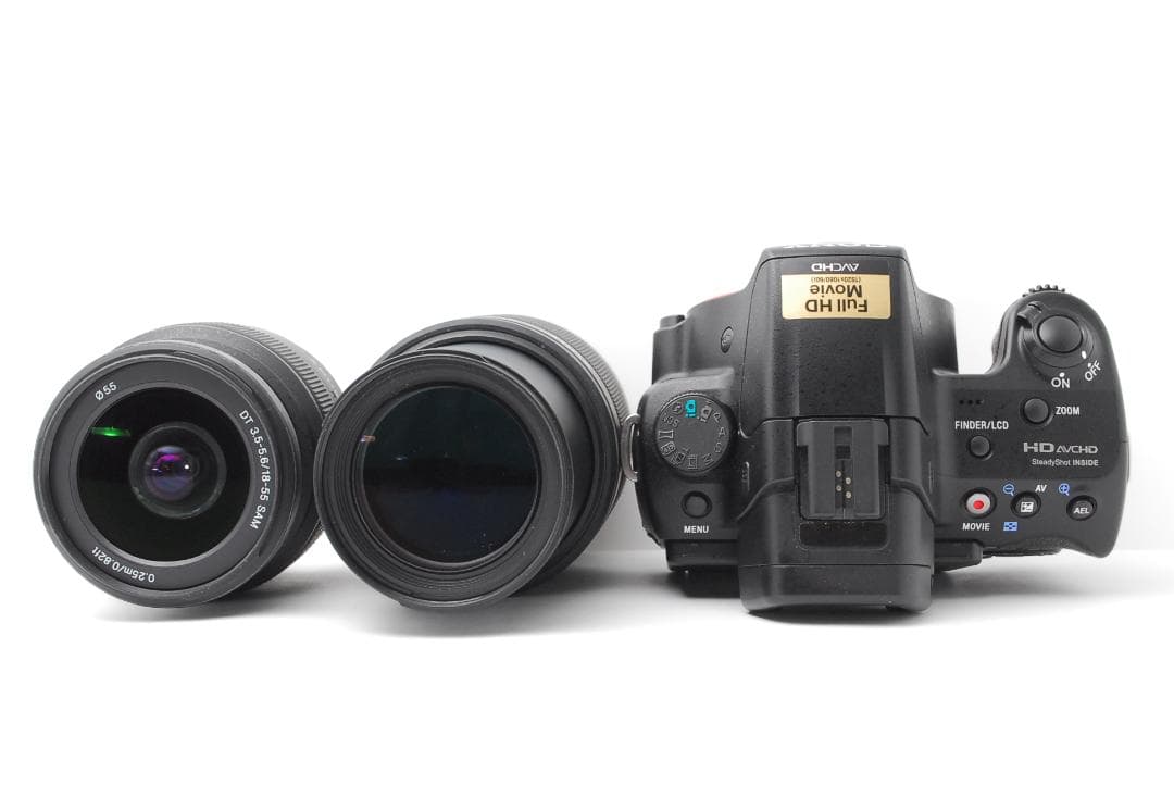 美品 ダブルレンズ】SONY α37 スマホ転送 カメラバッグ 望遠レンズ