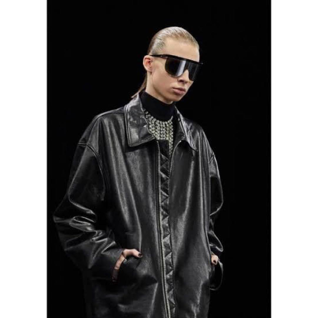 54 CELINE セリーヌ レザーコート ポリスマンジャケット - メルカリ