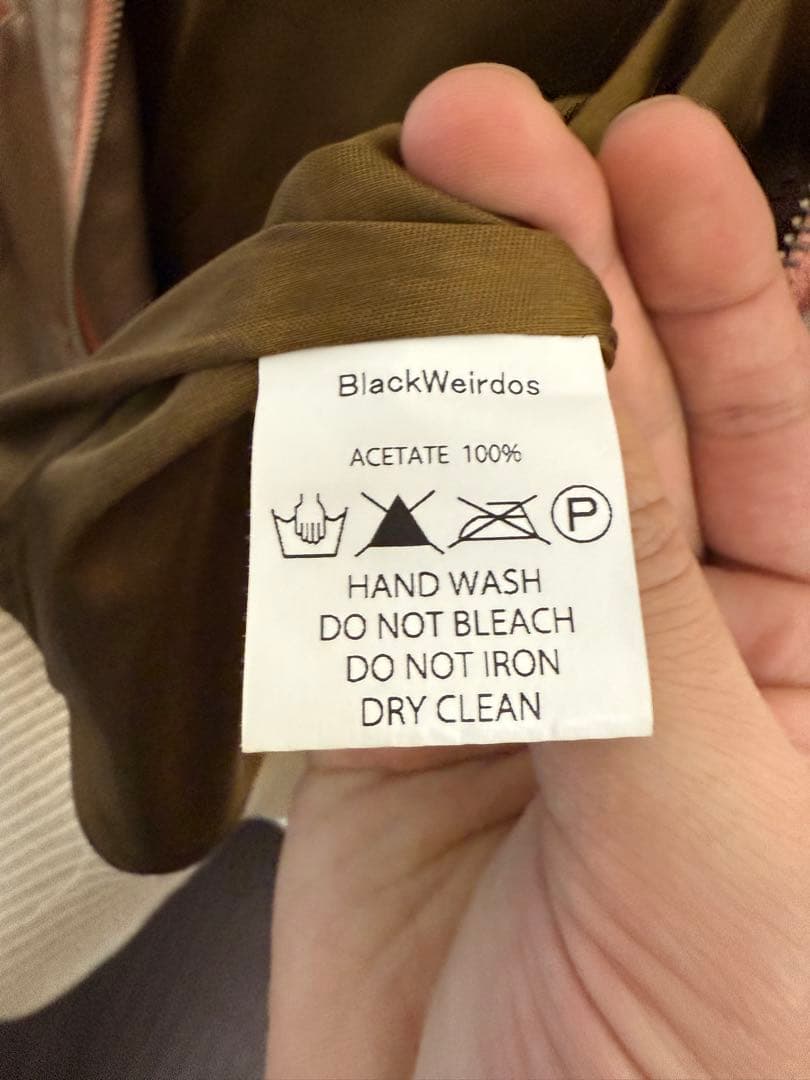 black weirdos サテンジャケット 唾奇着用 - メルカリ