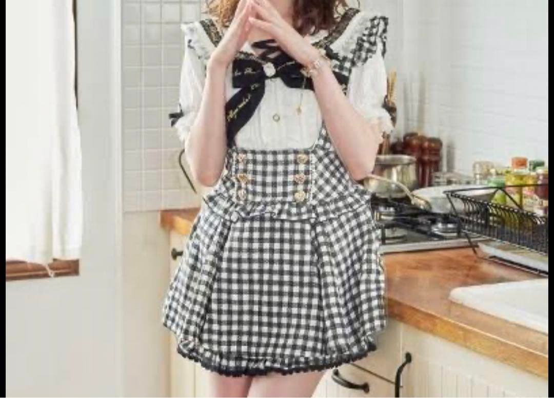 リズリサ ギンガムチェックスカパン ブラック - メルカリ