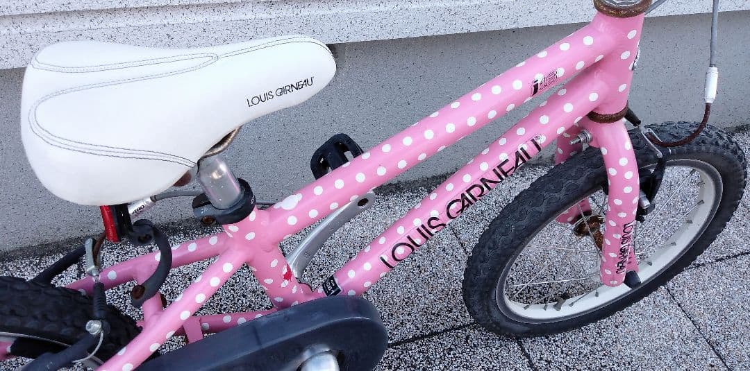 ルイガノ 自転車 キッズ J16 16インチ ピンク 水玉 - メルカリ