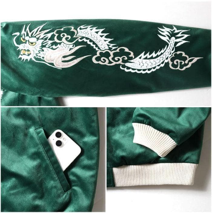 ラスト1点！新品☆HOUSTON ヒューストン 別珍 スカジャン ブラック L