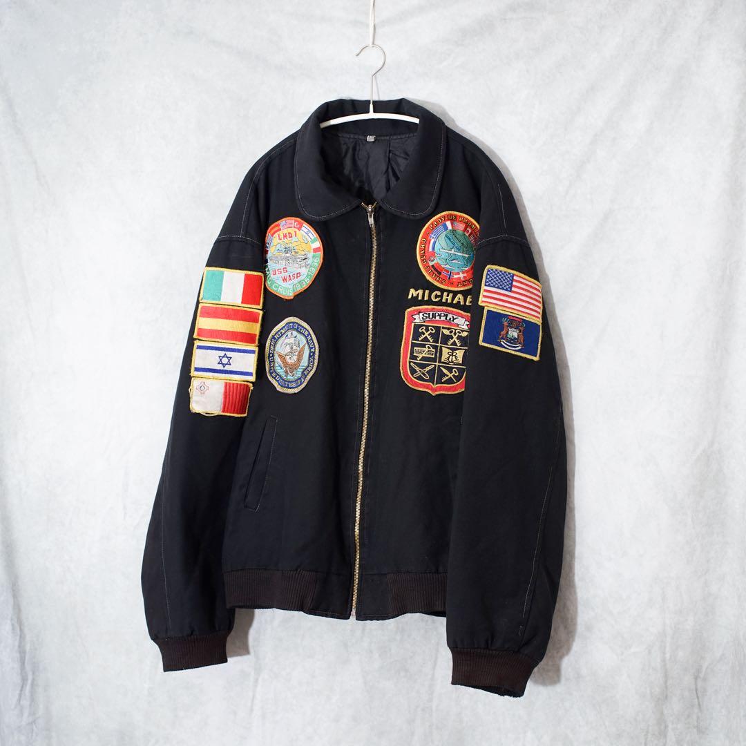 米軍ミリタリー90S U.S.NAVY 海軍 ツアージャケット USS