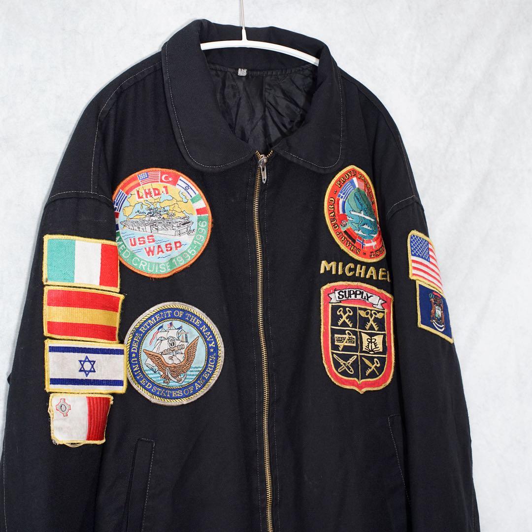 米軍ミリタリー90S U.S.NAVY 海軍 ツアージャケット USS