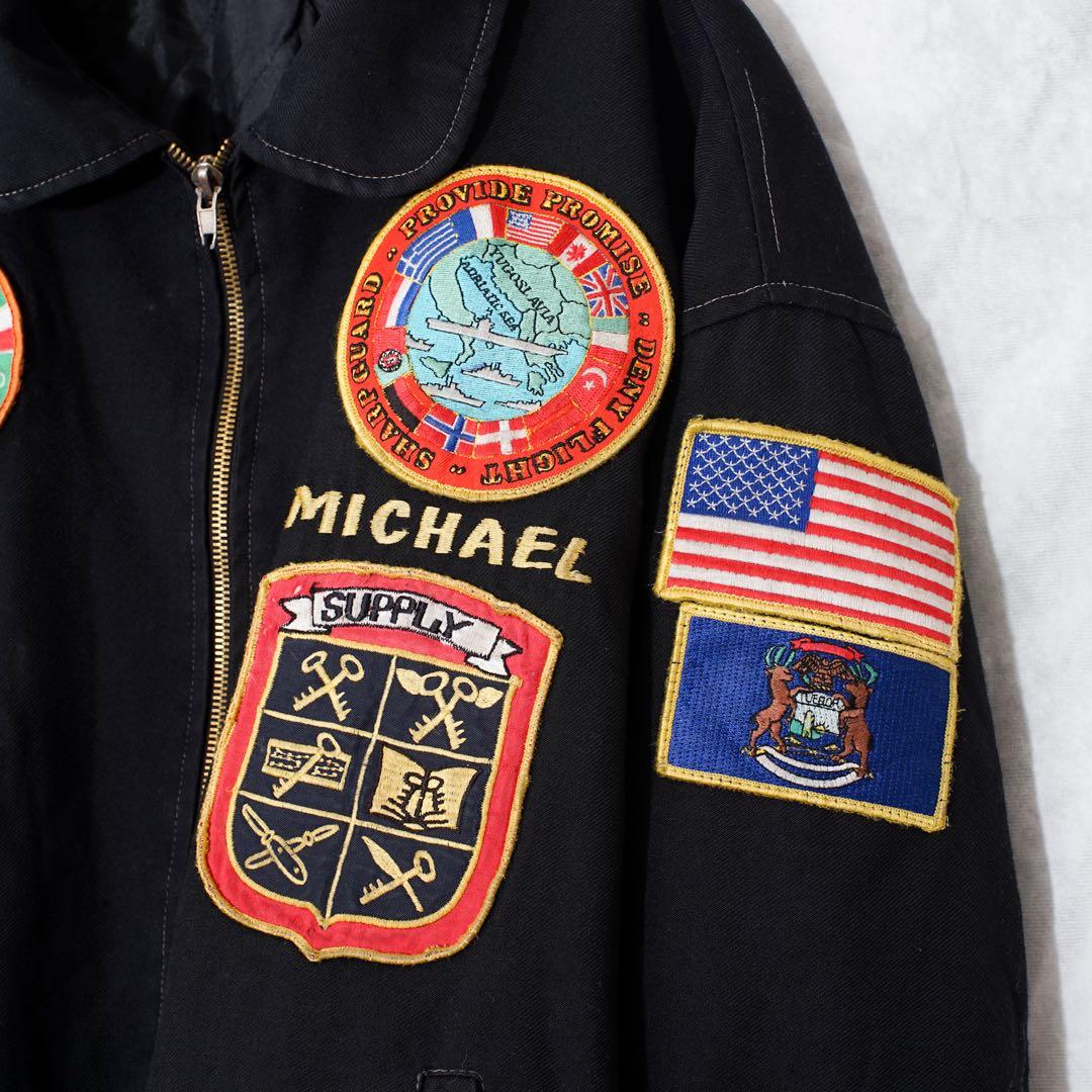 米軍ミリタリー90S U.S.NAVY 海軍 ツアージャケット USS