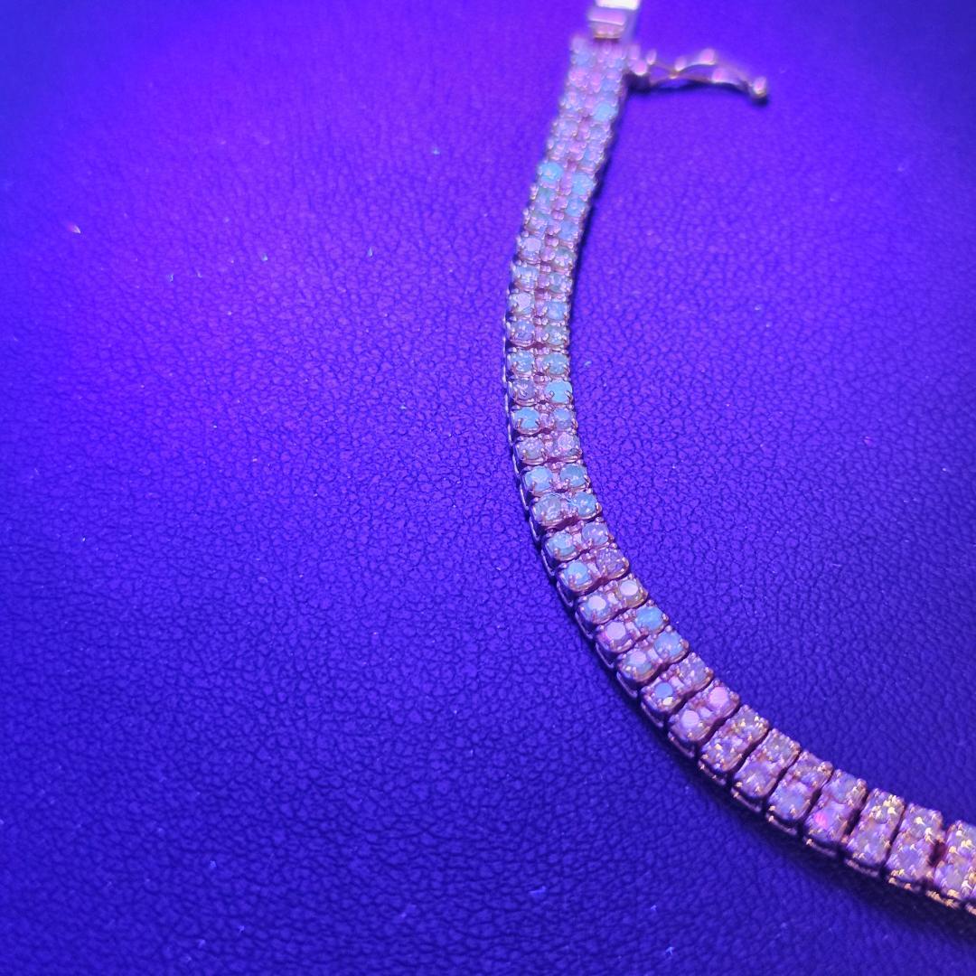 【美品】18K 3.1ct 天然ダイヤモンド テニスブレスレット 14.9g