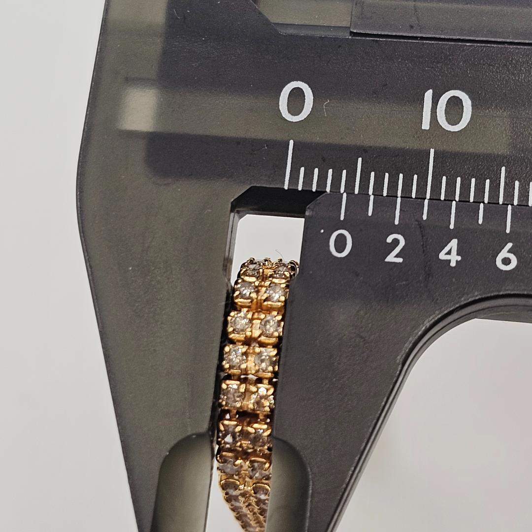 【美品】18K 3.1ct 天然ダイヤモンド テニスブレスレット 14.9g