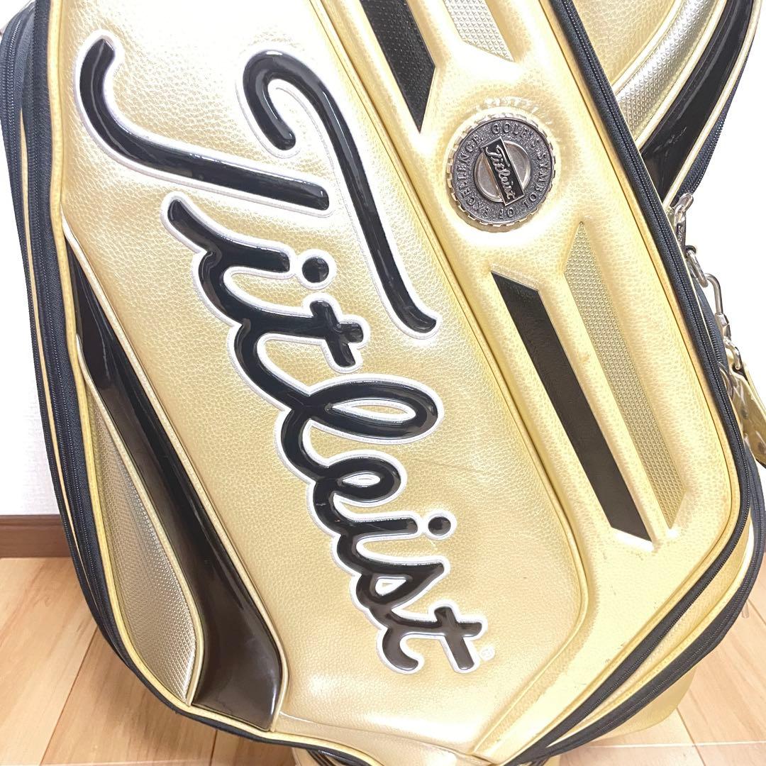 希少色 タイトリスト ゴールド 金 キャディバッグ 5分割 メダリオン
