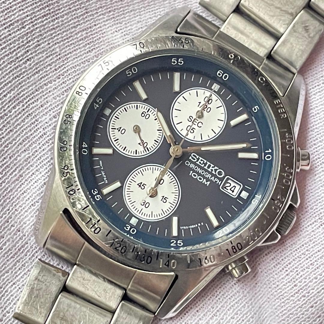 SEIKO 7T92-0DW0 CHRONOGRAPH メンズクォーツウォッチ - メルカリ