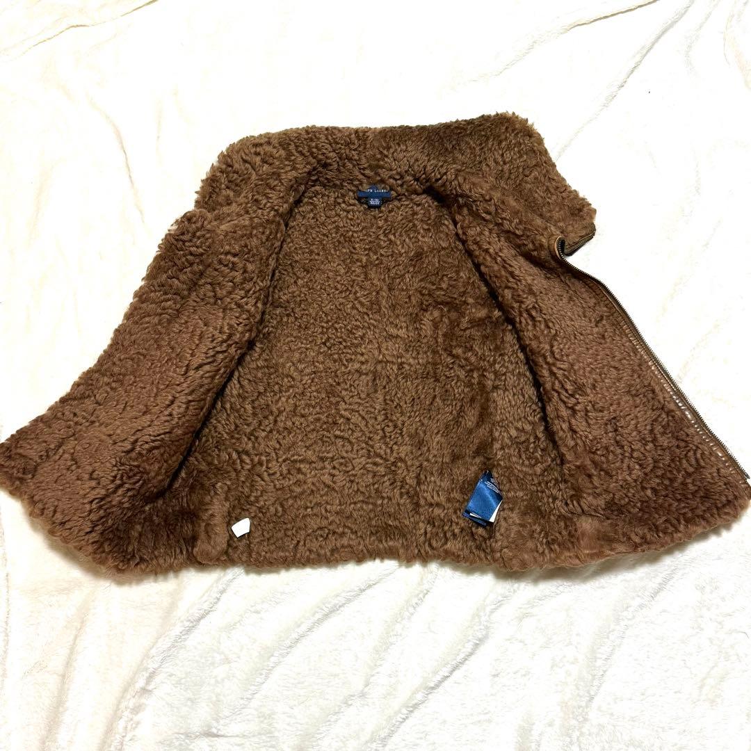 希少 美品 RALPH LAUREN XL ラム レザー ベスト ラルフローレン - メルカリ