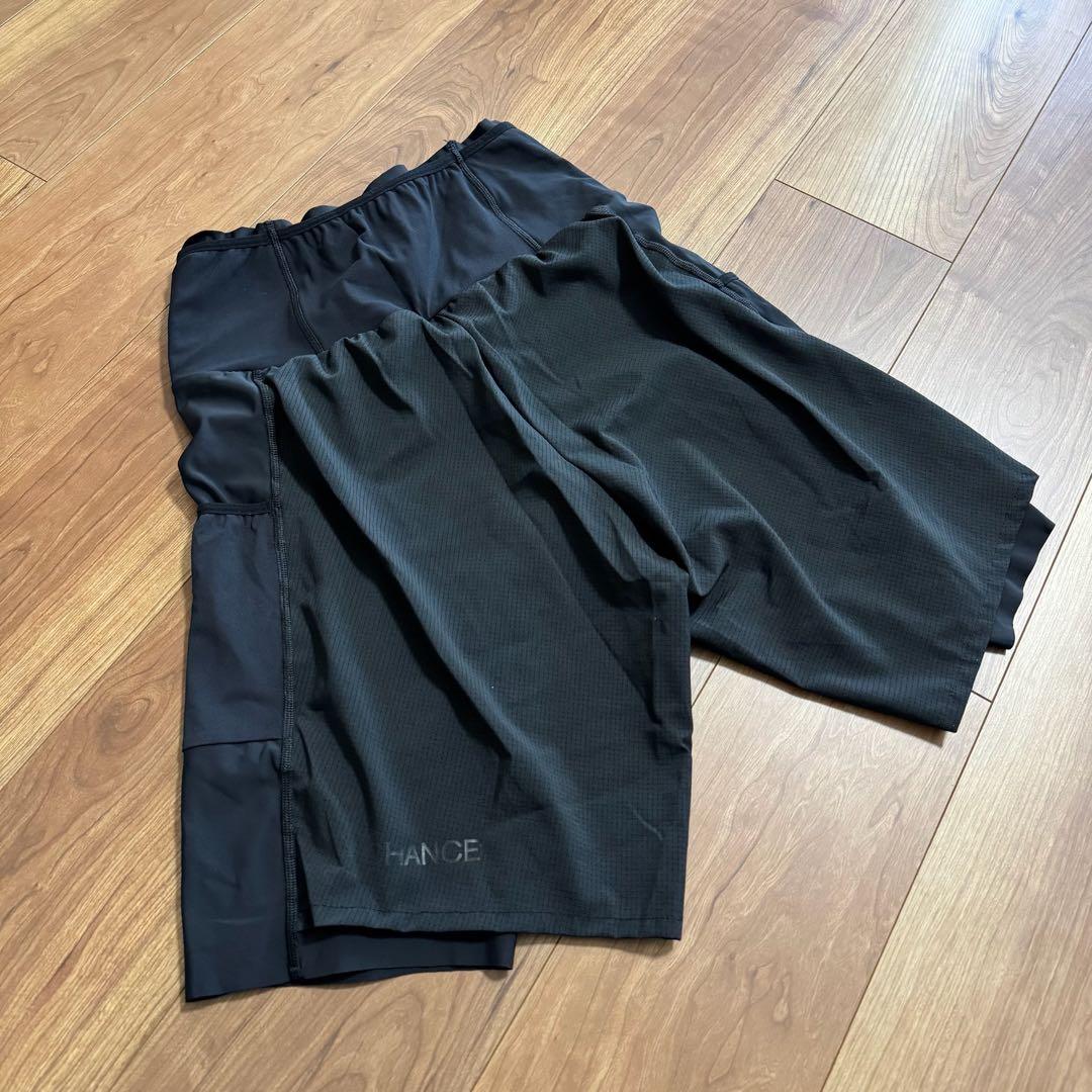 【美品】CHANCE AROW ULTRA SHORT ランニングタイツ L 黒