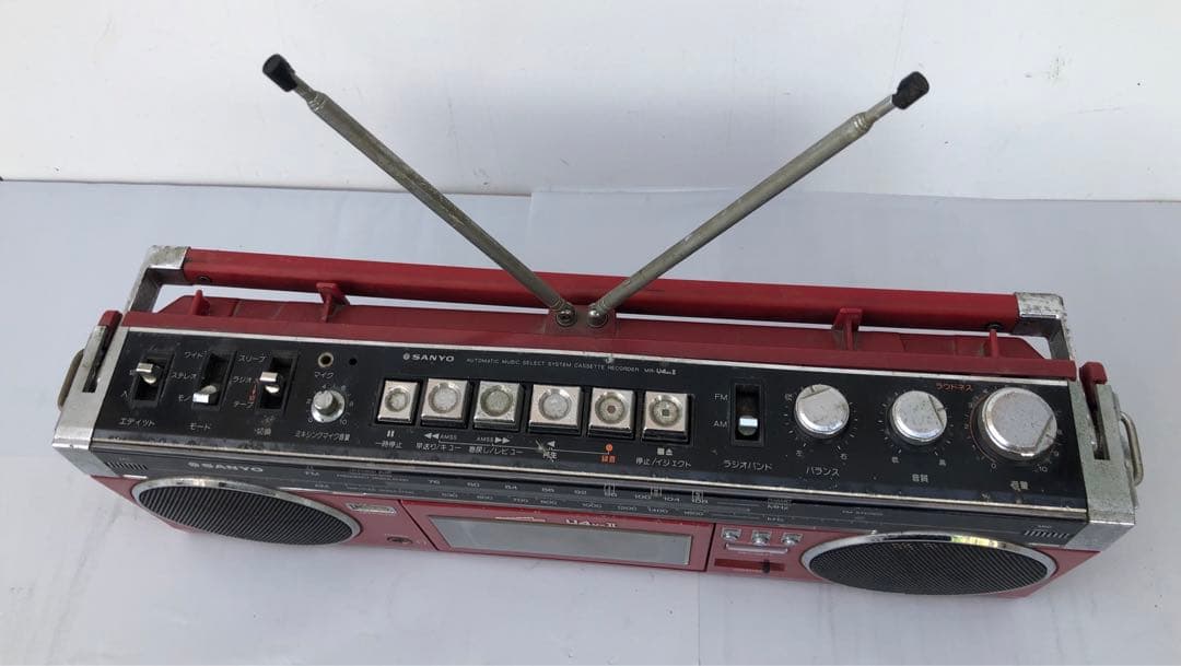 SANYO MR-U4MK2 赤 ラジカセ 昭和レトロ動作訳あり(D193) - メルカリ